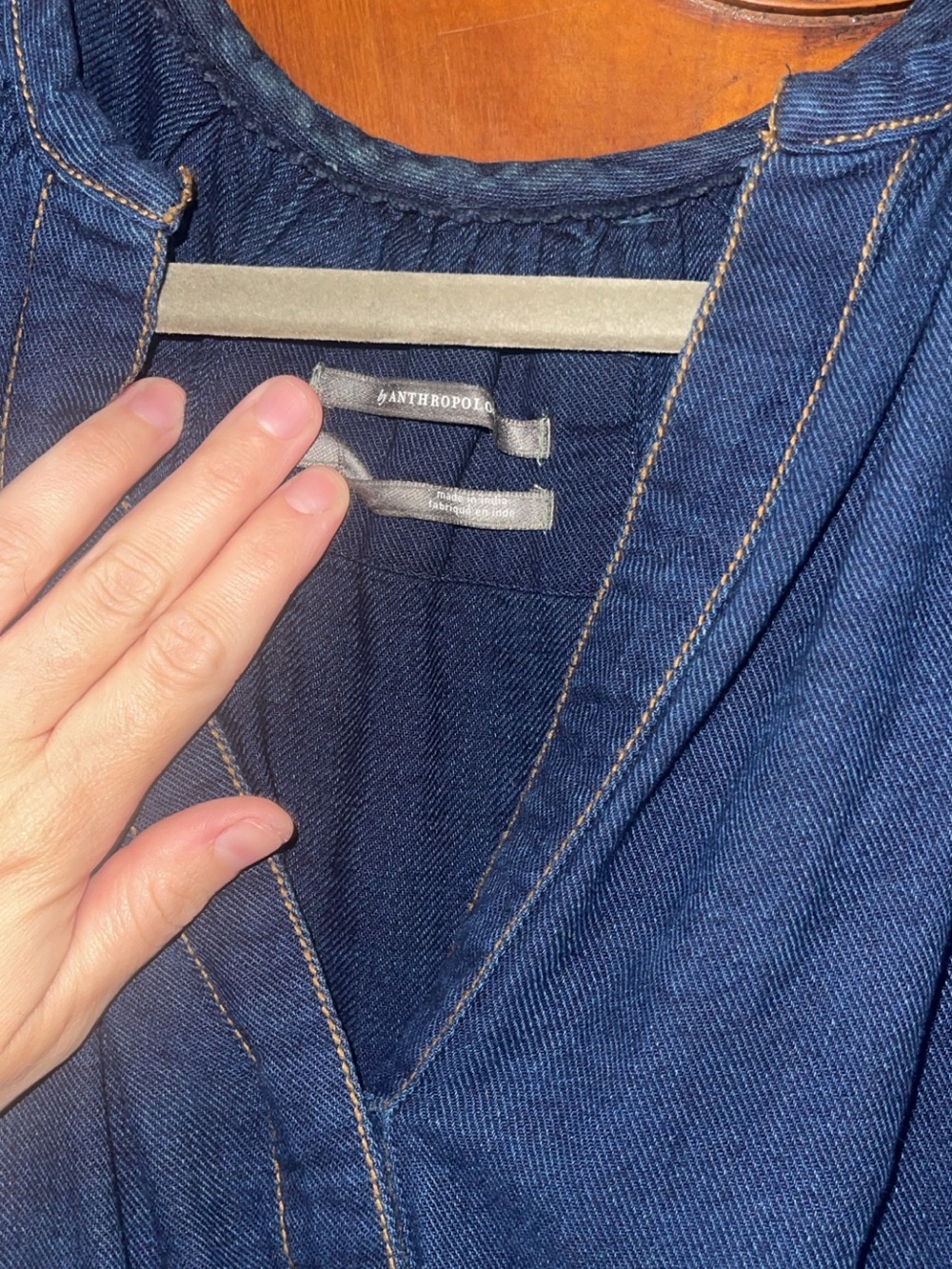 Somerset mini dress in denim - Picture 2 of 3